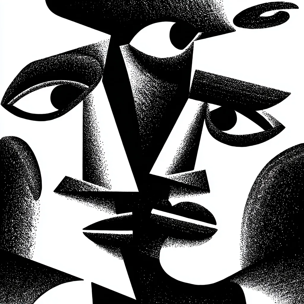 pasta extruder, minimalist black and white editorial illustration, bold flat silhouettes, high-contrast ink drawing, abs
