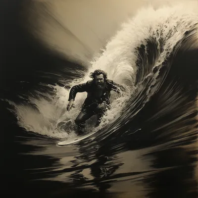 sketch drawing, orsen welles, surfing --s 250