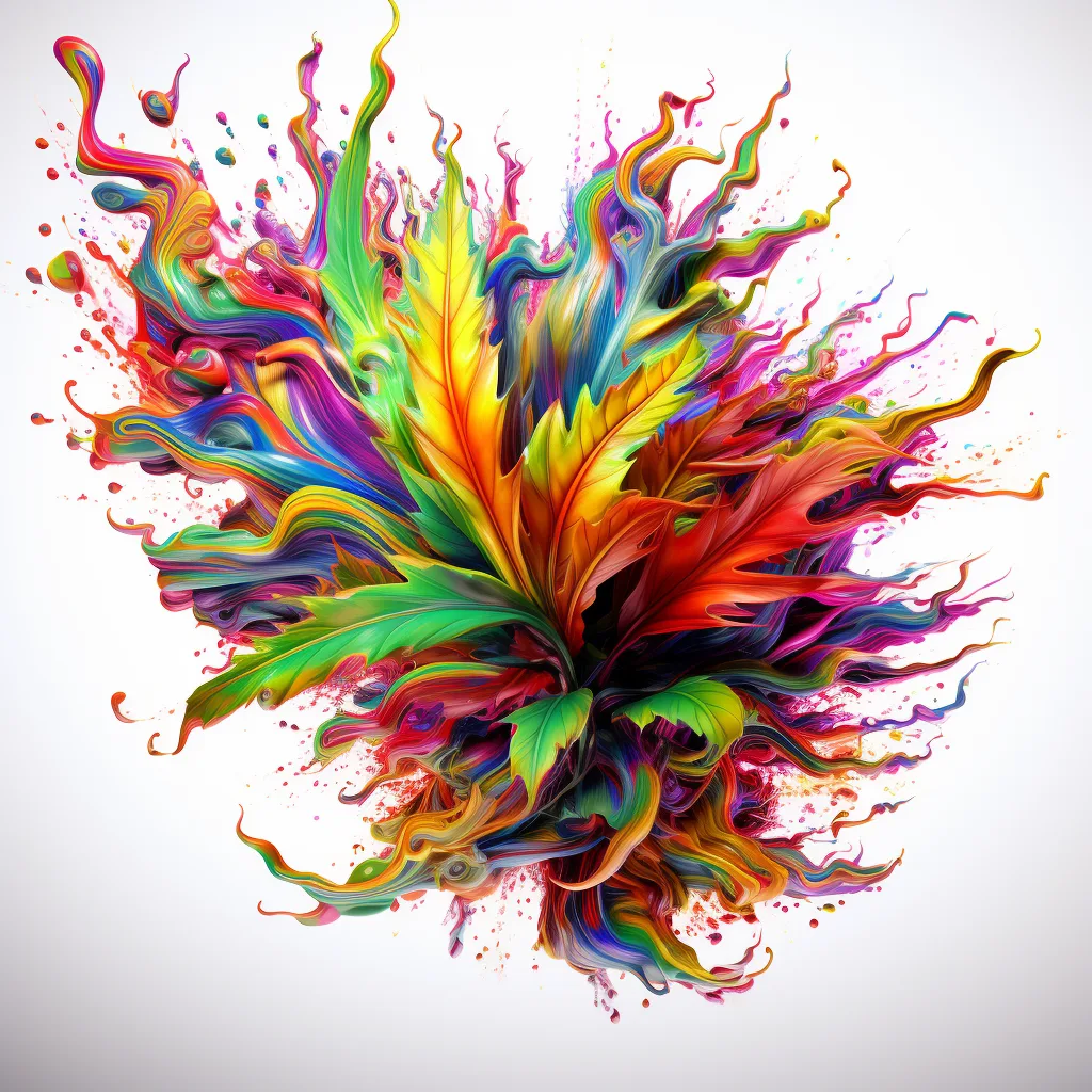 psychedelic cannabis, flying through white space --upbeta