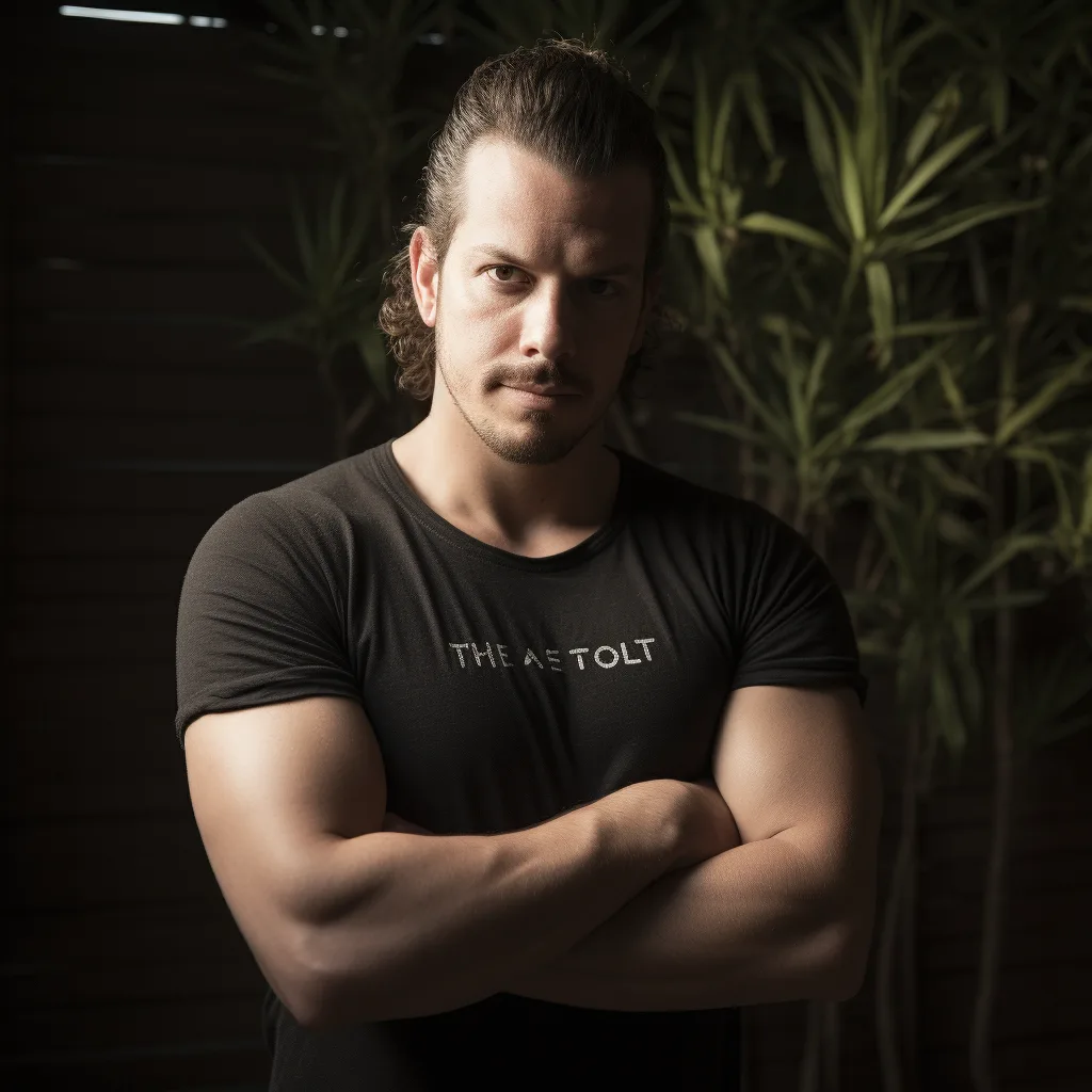 https://s.mj.run/PVmC_xiAbvc, professional wrestler, hyper masculine, photo realistic, portrait, 50mm lens, dramatic lig