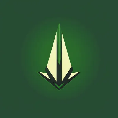 logo, simple shapes, green golf tee, --no ball --upbeta