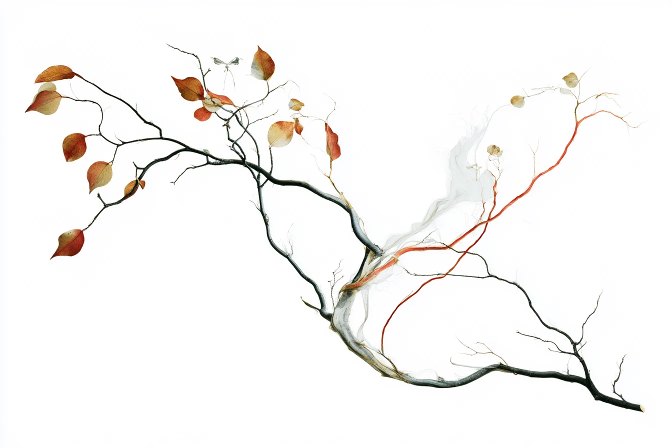 an abstract scientific specimen representing better choices: two graceful branching paths emerging from one precise cent