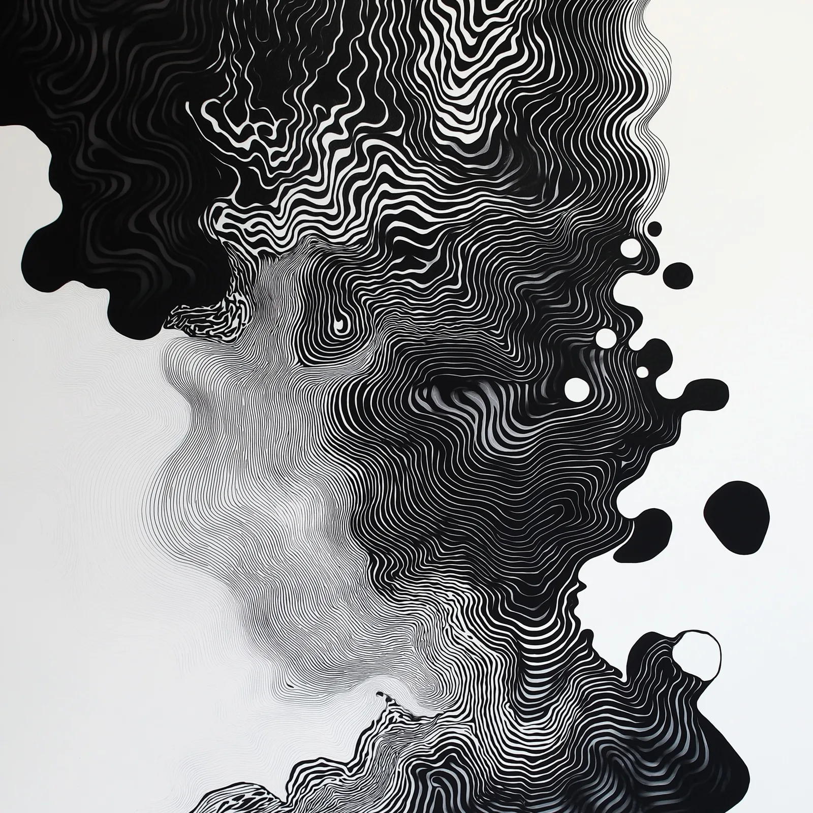 black and white, abstract art, dense data patterns, liquid, colorful, simple shapes