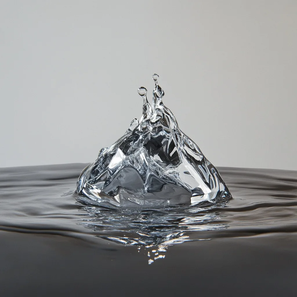 blob of liquid diamond floating in isolation