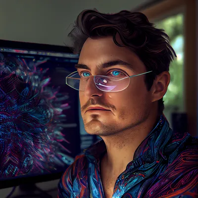 https://s.mj.run/hrCaZyQtBjE techno designer, artist, acid trip, psychedelic, photo realistic, ultra realistic, portrait