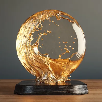 giant liquid medal trophy