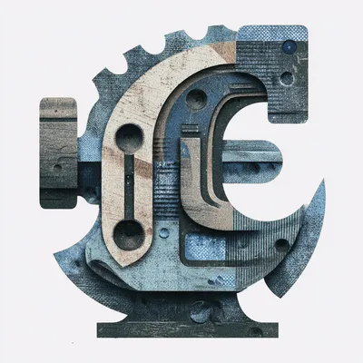 Mechanical abstract object in Russian Constructivist style, shaped like a symbolic tool or mechanism, bold geometry with