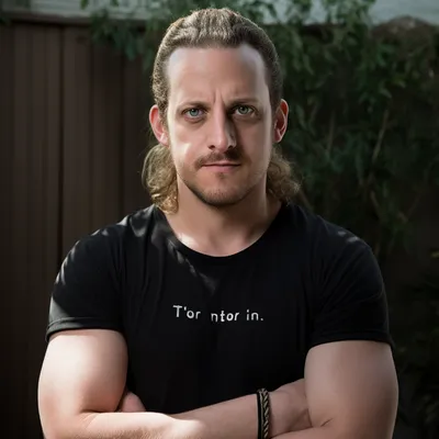 https://s.mj.run/PVmC_xiAbvc, professional wrestler, photo realistic, portrait, 50mm lens, dramatic lighting --upbeta --