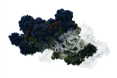 https://s.mj.run/mW90Cspq-yk use the attached image as a strict composition reference. Translate the full organic moss-a