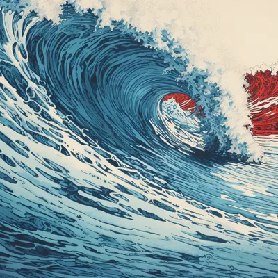 photorealistic, hyper detail, risograph, surfing --upbeta