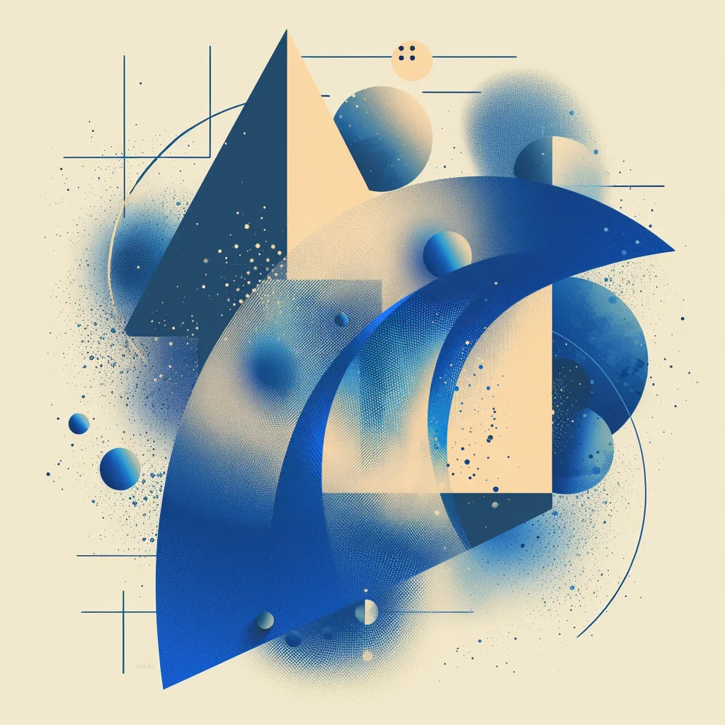abstract constructivist poster, 2-color palette (#0079F3 and #F1F1F1), background #F1F1F1, soft tints and shades of #007