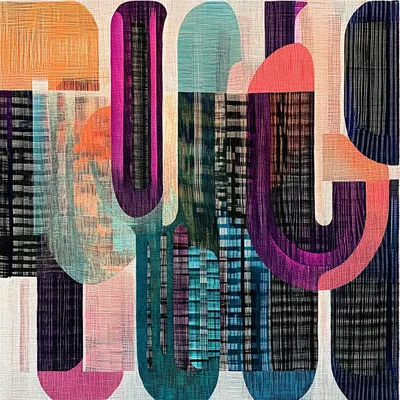 https://s.mj.run/vyiW5huOXnM abstract art, woven fabric