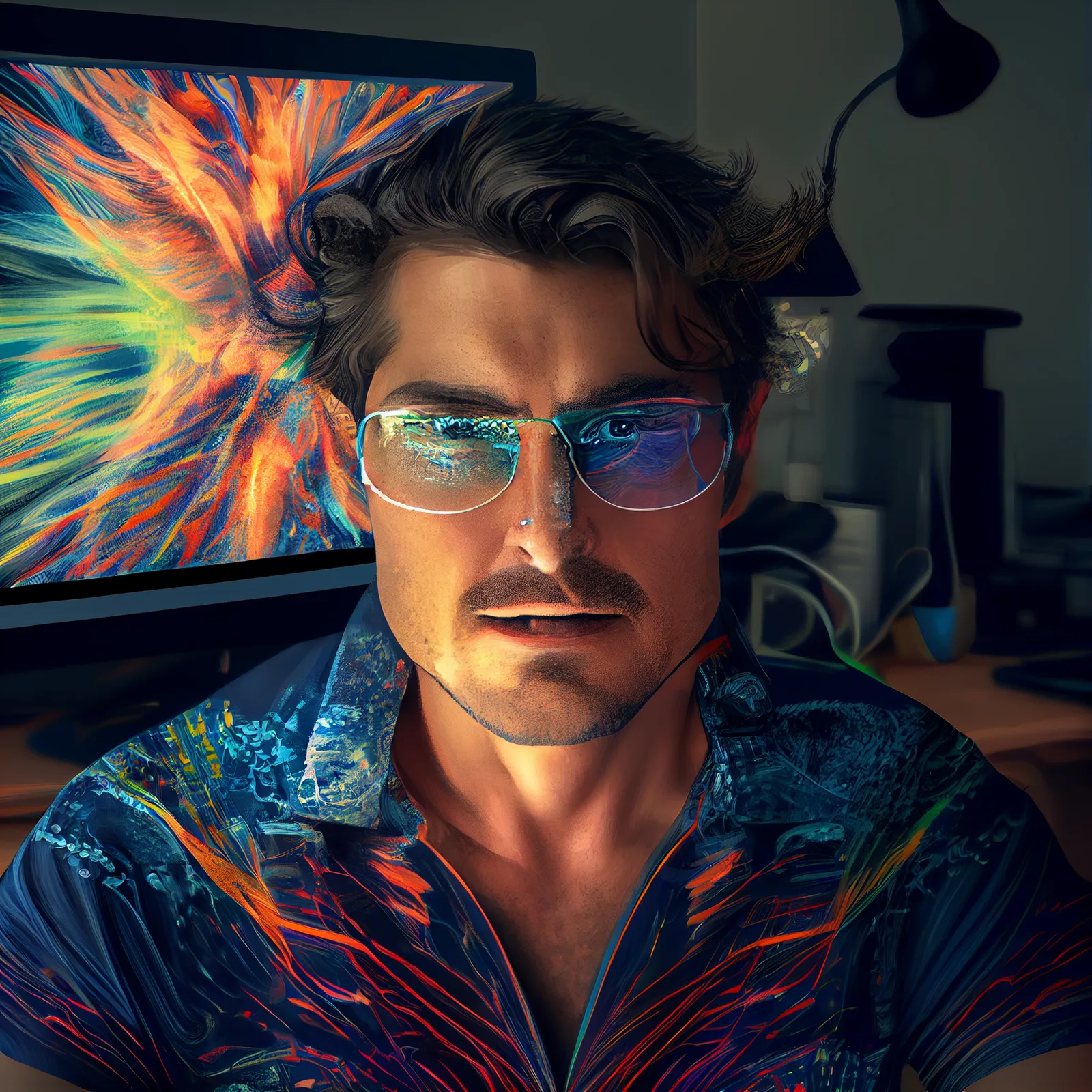 https://s.mj.run/hrCaZyQtBjE techno designer, artist, acid trip, psychedelic, photo realistic, ultra realistic, portrait
