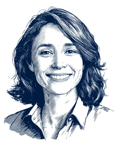 Using the attached portrait as a strict likeness reference, create a refined editorial portrait in the style of an antiq