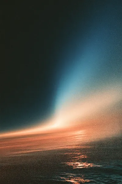 Pure abstract textured gradient composition no objects, no focal subject, no scene. Large soft-edged fields of color flo