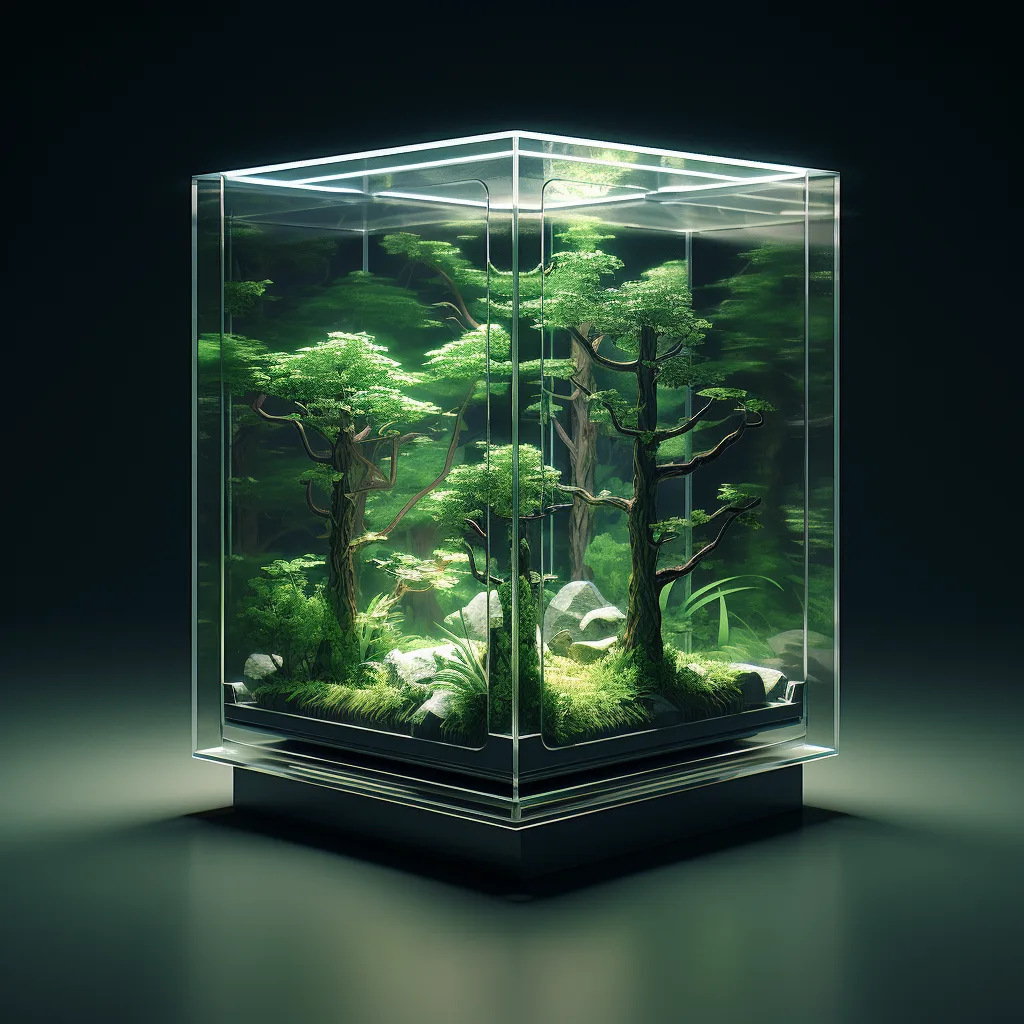 isometric, glass, clear, box --upbeta