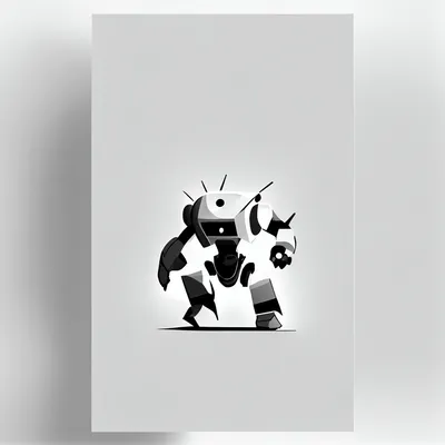 https://s.mj.run/LzxewtvfHBA black and white, simple shapes, robot, white background --upbeta