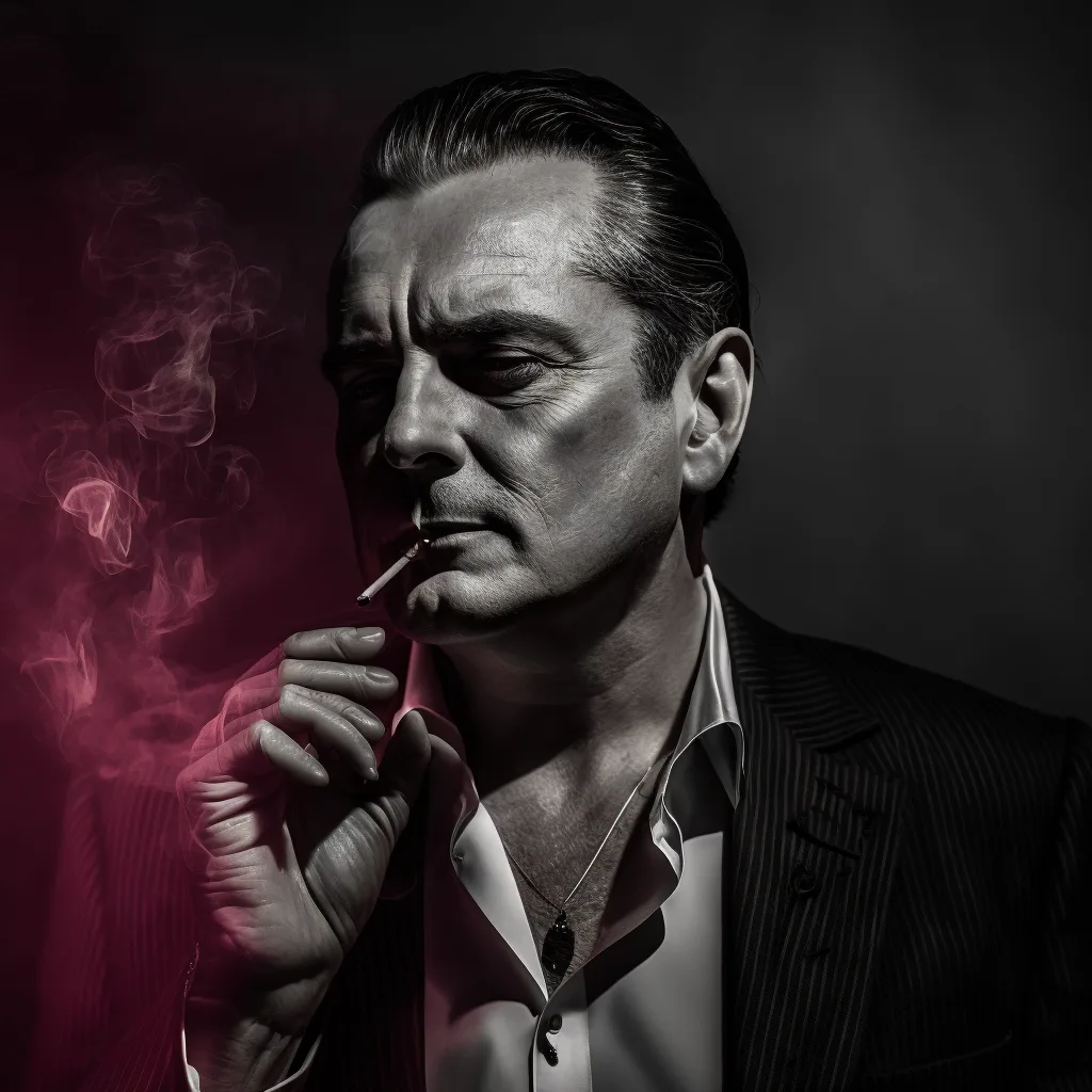 https://s.mj.run/4vK5mkcB_tw very old mafia boss, smoking, black and white photo, evil, --v 4