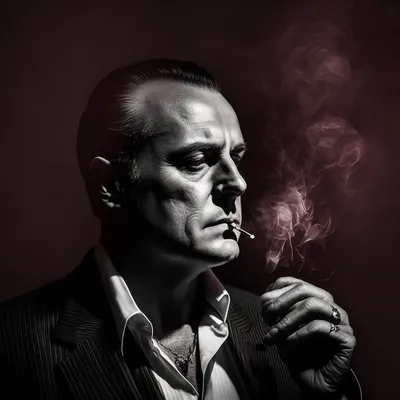 https://s.mj.run/4vK5mkcB_tw very old mafia boss, smoking, black and white photo, evil, --v 4