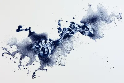 abstract macro study of liquid potassium metal, treated as a graphic material rather than a literal object: a smooth poo