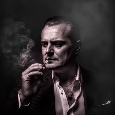 https://s.mj.run/4vK5mkcB_tw very old mafia boss, smoking, black and white photo, evil, --v 4