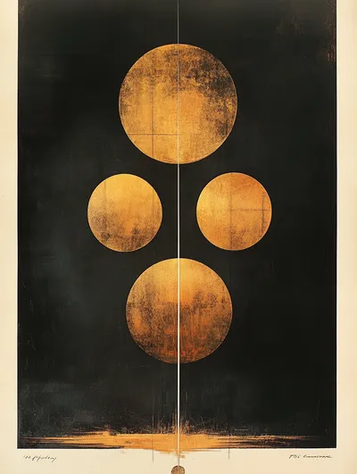 Annual report cover, The Capital Corporation, 1958. Pure geometric abstraction in the tradition of Erik Nitsche. Three o
