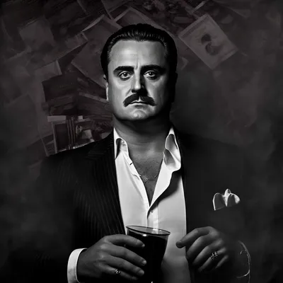 https://s.mj.run/HZ7ZUPpdXqE mob boss, black and white photo, --v 4