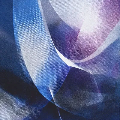 Abstract composition with translucent layers and glowing intersections, heavy dithering, halftone gradients, tones of de