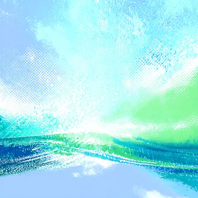 Airy abstract halftone streams of light, flowing currents of Pacific navy (#142139), Mint (#F5FCF9), Oatmilk (#F9F2E9),