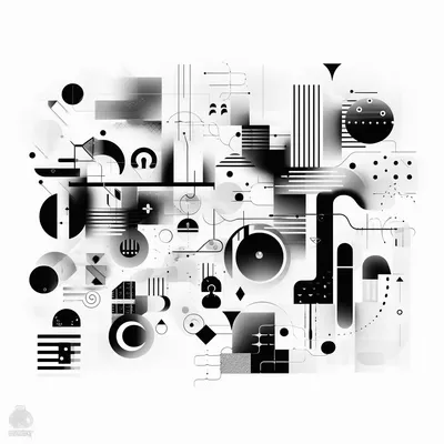 https://s.mj.run/h077j9CWQXU, celebrating WASM, illustration, technology, simple shapes, black and white --upbeta