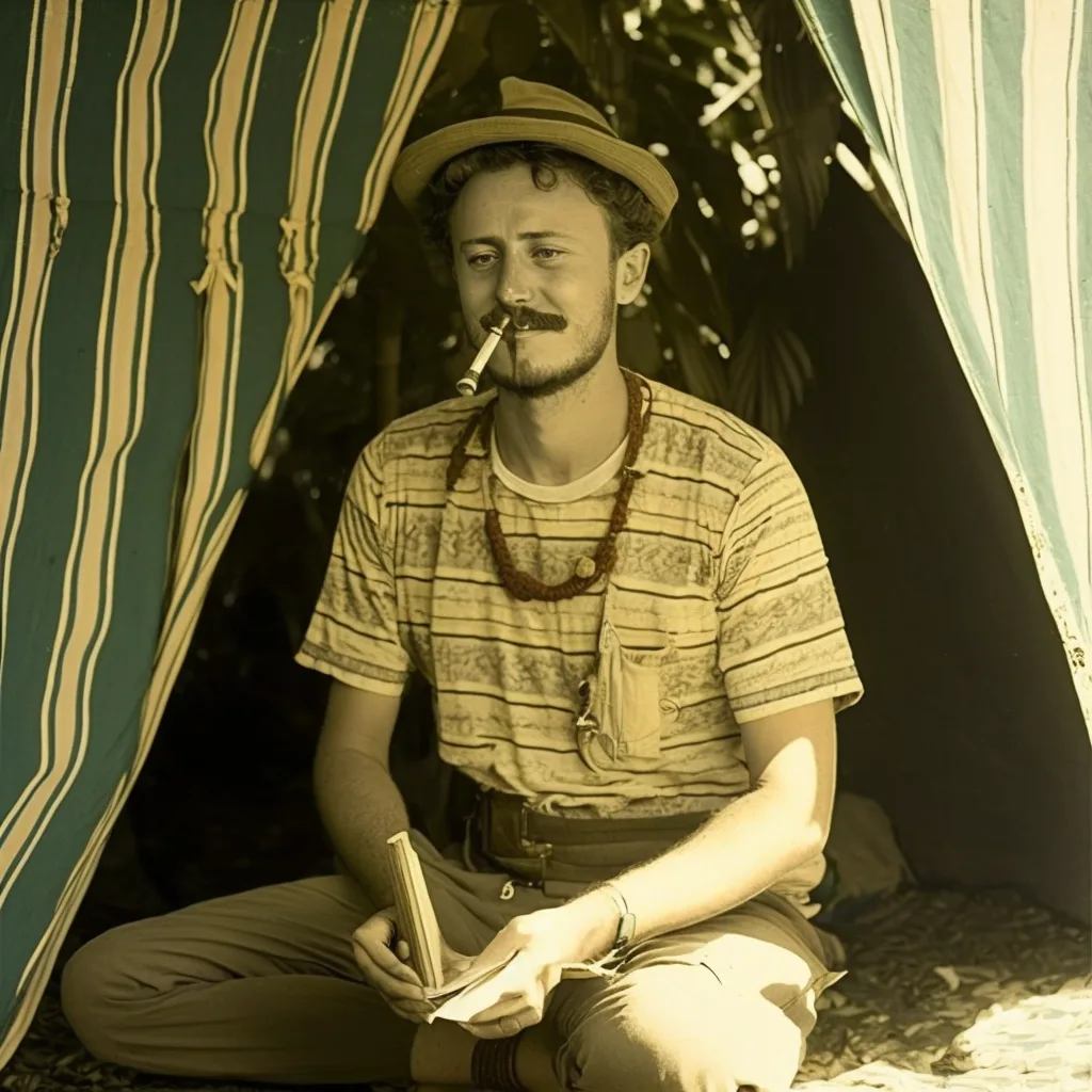 https://s.mj.run/E6nqoc9vN7I as a flute player in a tent 1920s, --v 4