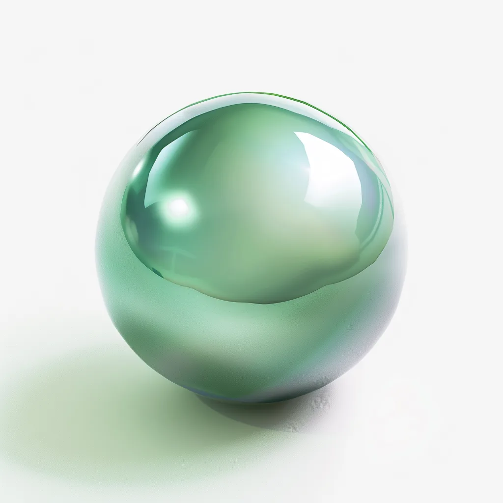 blurry glowing green orb, abstract art, gradients, white background, isolated