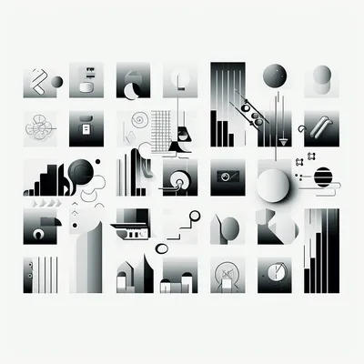 https://s.mj.run/a0aXq4otYVE, celebrating WASM, illustration, technology, simple shapes, black and white --upbeta