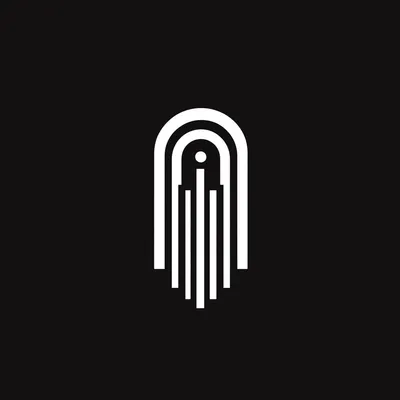 Minimalist black-and-white logo design for ‘Encore Automation,’ a live theater and event marketing company. The logo sho