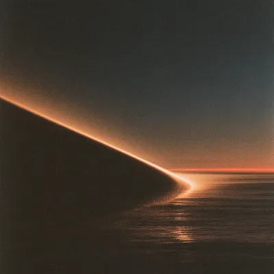An abstract icon of a closed loop: a rich gold gradient rises, narrows into a dense dark enclosure, then only a faint pa