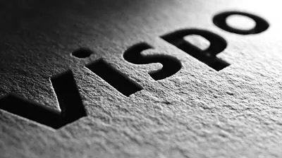 https://s.mj.run/FgAJYpUzKtk close-up of deep letterpress impression of logo in thick cotton paper, blind deboss texture