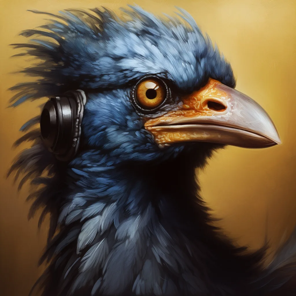 https://s.mj.run/DY7DdlAhnj0, portrait of a bird that is detail-oriented, volatile, mercurial, transient, problem-causer