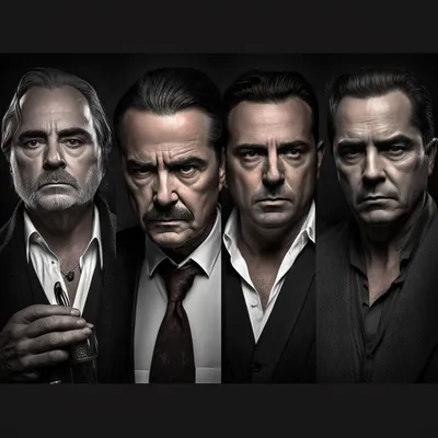 https://s.mj.run/l2CJsICbDTc old mafia bosses, film noir, hyper realistic photograph, portrait, masculine, gangster, --v