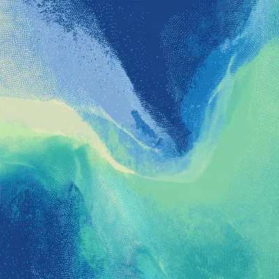 Airy abstract halftone streams of light, flowing currents of Pacific navy (#142139), Mint (#F5FCF9), Oatmilk (#F9F2E9),
