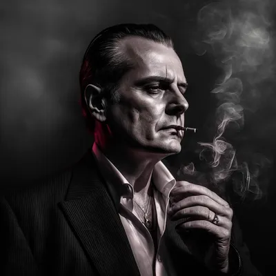 https://s.mj.run/4vK5mkcB_tw very old mafia boss, smoking, black and white photo, evil, --v 4