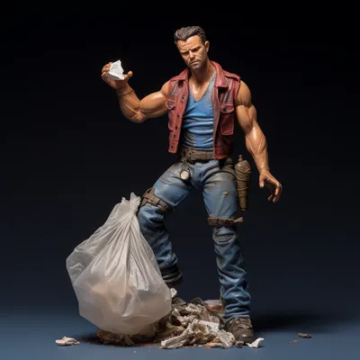 an action figure packaging for novelty trash --upbeta