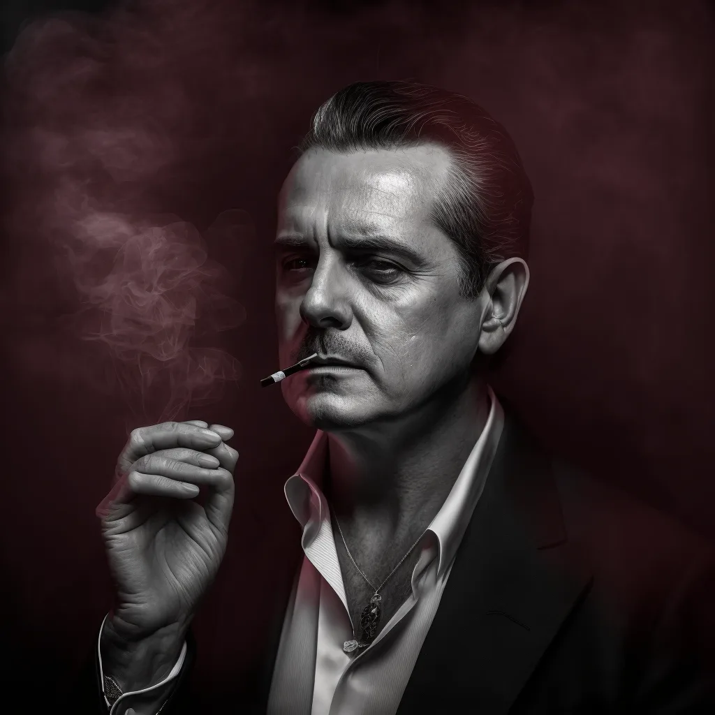 https://s.mj.run/4vK5mkcB_tw very old mafia boss, smoking, black and white photo, evil, --v 4