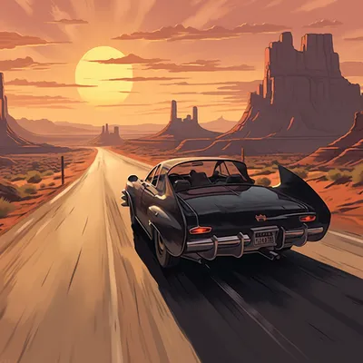 Midjourney: A Batmobile Adventure --upbeta --v 5.1
