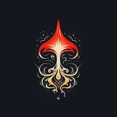 logo, spice, magic mushroom, simple shapes --s 250