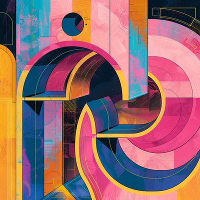 abstract, line art, colorful, AI-Powered Insurance Vaults