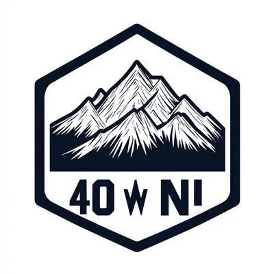 https://s.mj.run/ot_lGNv5NFQ simple shapes, Create a patch design featuring a stylized mountain illustration similar to