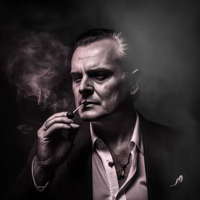 https://s.mj.run/4vK5mkcB_tw very old mafia boss, smoking, black and white photo, evil, --v 4