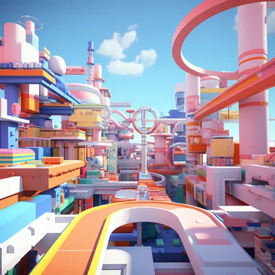 futurism, simple shapes, roblox economy, voxel --upbeta