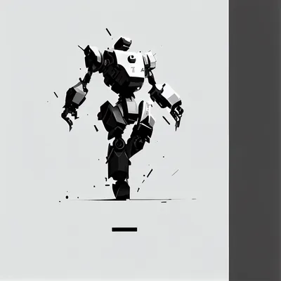 https://s.mj.run/LzxewtvfHBA black and white, simple shapes, robot, white background --upbeta