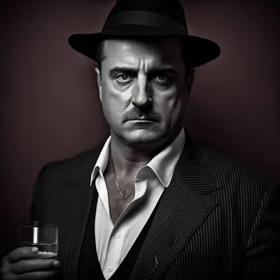 https://s.mj.run/HZ7ZUPpdXqE mob boss, black and white photo, --v 4